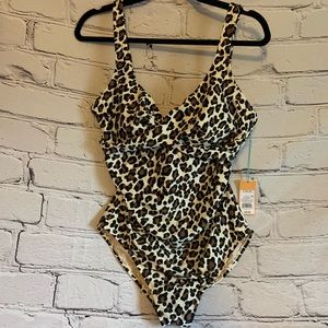 Target cheetah swimsuit- size L (12-14)